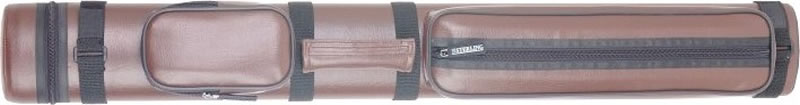 Sterling Brown Hard Pool Cue Case for 2 Cues 